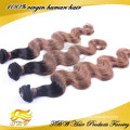 100% Human Hair Weaves Virgin Brazilian Body Wave Ombre Hair 1B/#8 Extensions